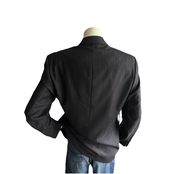 PAL ZILERI Guabello Men 42-44R Blazer Designer Wool Pinstripe Suit Jacket Italy - Picture 6 of 16
